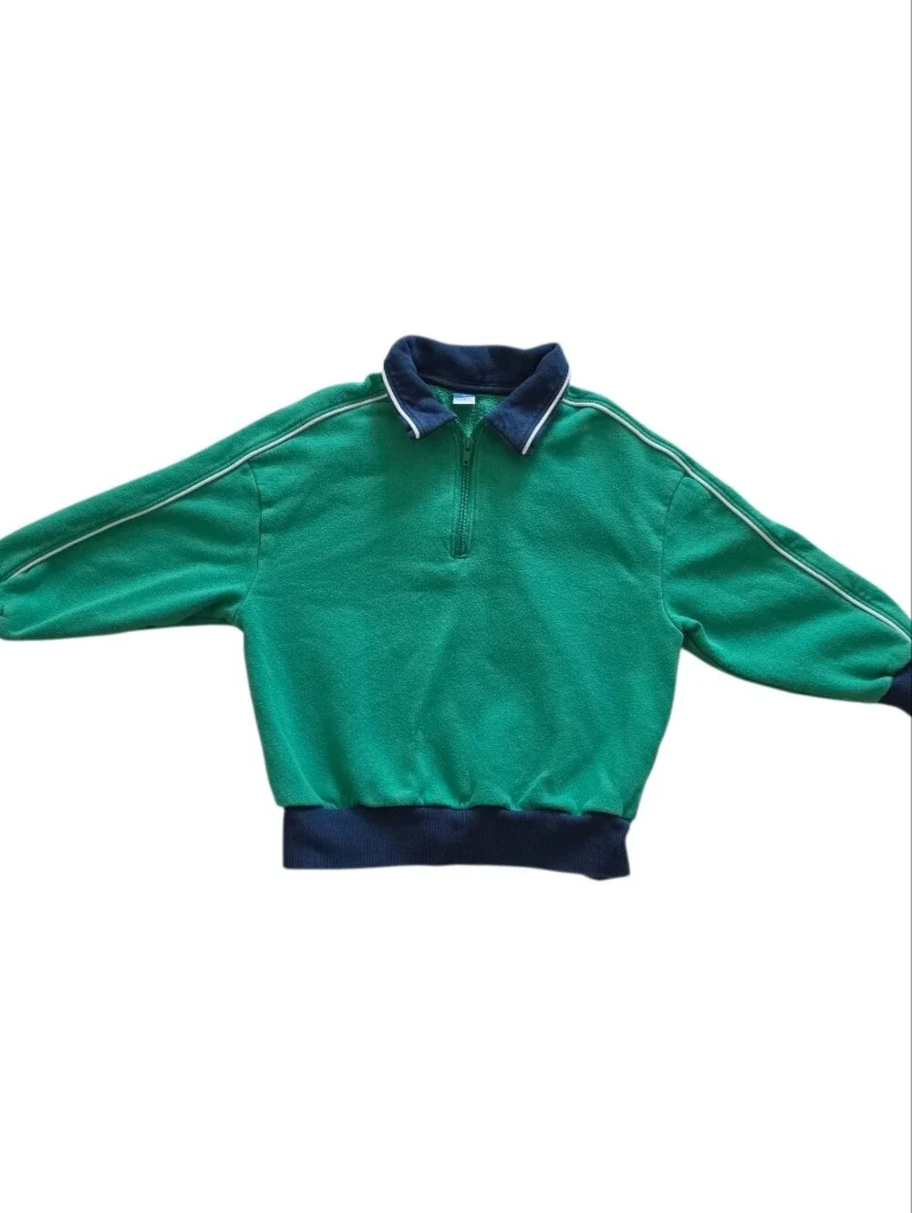 Old Navy Boys 1/4 Zip Sweatshirt Bundle (XS 5) - Green & Grey Playwear